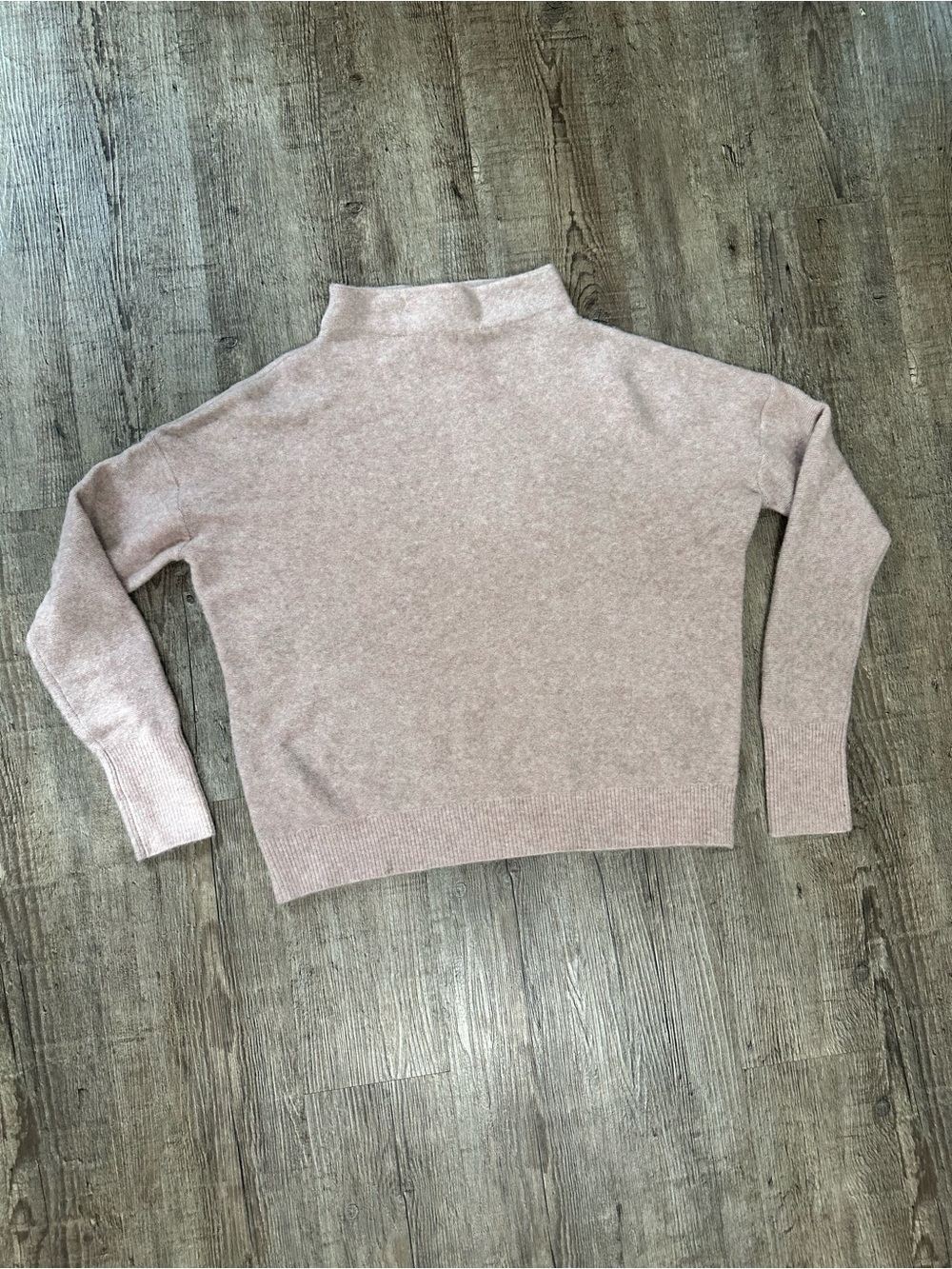 Ann Taylor NWT Heathered Pink Mock Neck Cozy Long Sleeve Pullover Sweater Size S